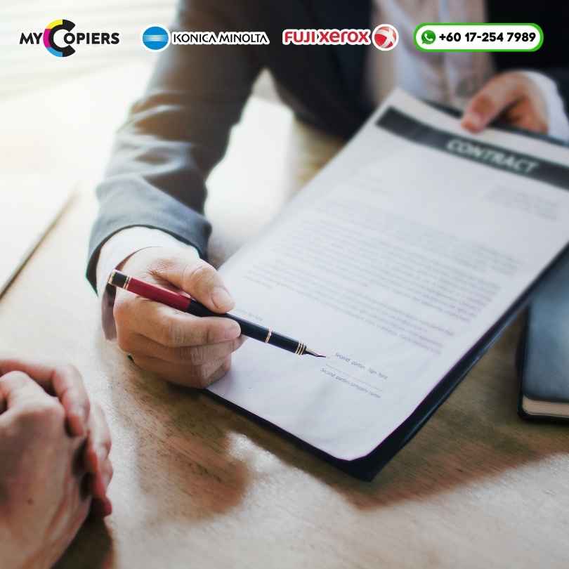 mycopiers sign contract photocopier
