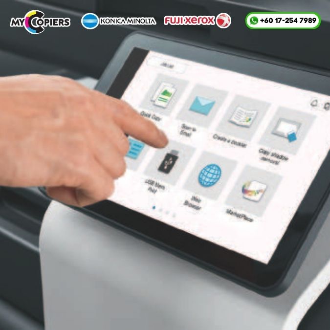 Modern office copier for rental by MyCopiers in Kuala Lumpur, Selangor, and Putrajaya