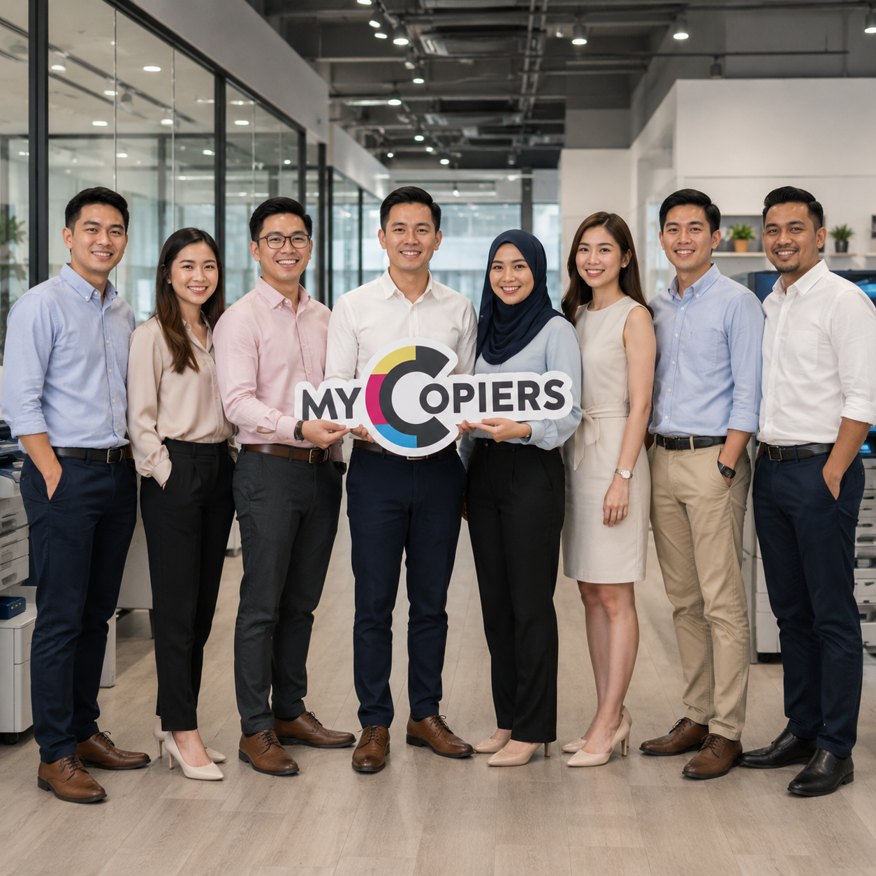 MYCOPIERS office team in Malaysia photocopier rental company